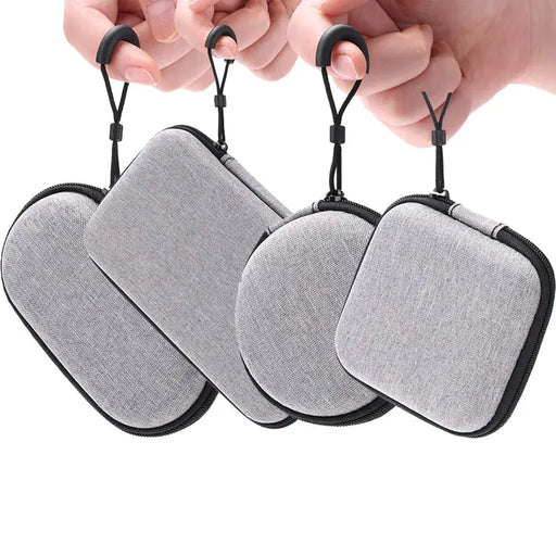 Small Earphone Storage Bags Hard Shell Data Cable Organizer Bag Mini Tech Gadgets Portable Case Charger U Disk Zipper Pouch My Store